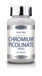Комплексы витаминов и минералов Scitec Chromium Picolinate 200 мкг  (100 таб)