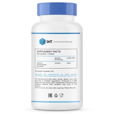 Витамин Д (Д3) SNT Vitamin D3 Ultra 10 000 IU  (240 softgels)