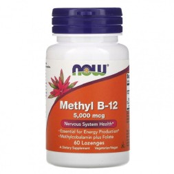 Комплексы витаминов и минералов NOW Methyl B-12 5000mcg  (60 lozenges)