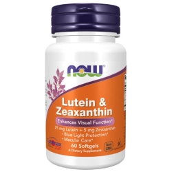 Витамины для зрения NOW Lutein &amp; Zeaxanthin   (60 Softgels)