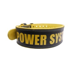 Ремни и пояса для тренировок Power System PS-3840 кожаный  (желтый)