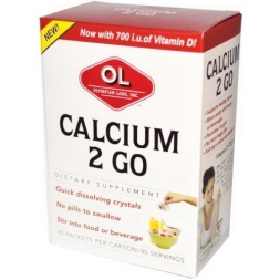 Комплексы витаминов и минералов Olympian Labs Calcium 2 GO  (30 пак)