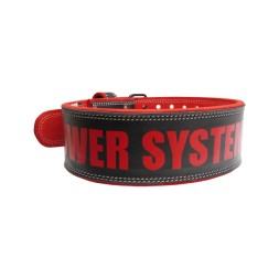 Товары для здоровья, спорта и фитнеса Power System Пояс PS-3840 кожаный  (Красный)