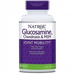 БАДы для мужчин и женщин Natrol Glucosamine Chondroitin MSM  (90 таб)