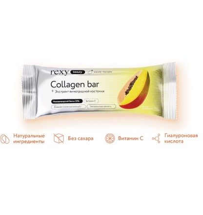 Универсальные протеиновые батончики ProteinRex Collagen Bar  (40 г)