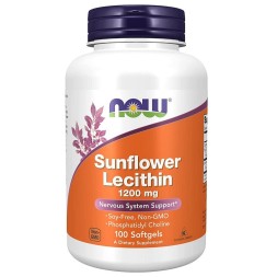 Товары для здоровья, спорта и фитнеса NOW Sunflower Lecithin 1200 мг  (100 капс)