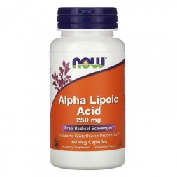 БАДы для мужчин и женщин NOW Alpha Lipoic Acid 250 мг  (60 капс)